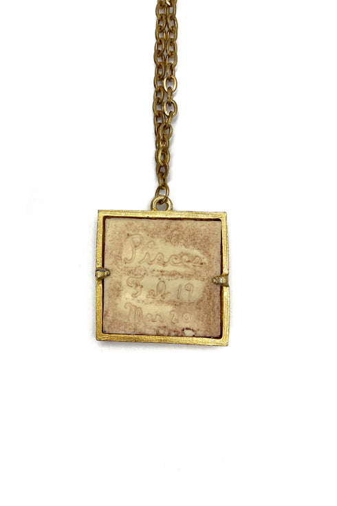 Vintage Necklace- Zodiac Tile Necklace