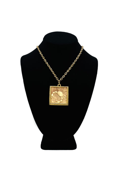 Vintage Necklace- Zodiac Tile Necklace