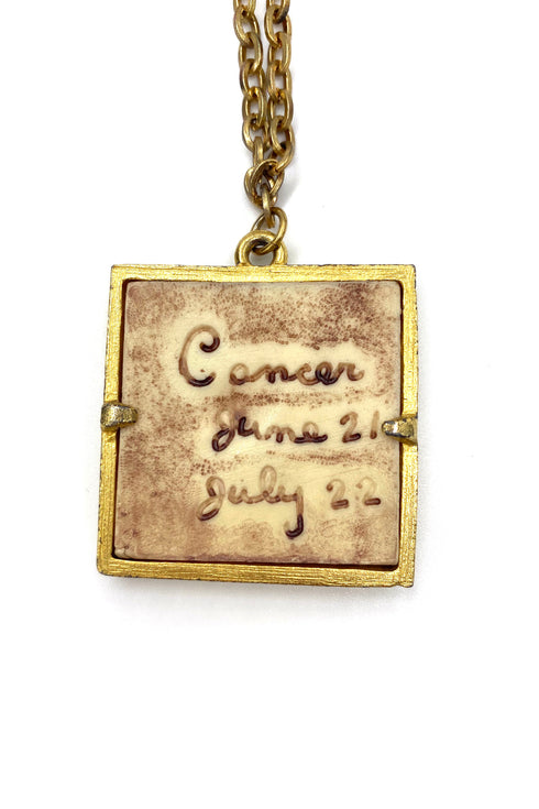 Vintage Necklace- Zodiac Tile Necklace