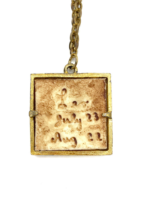 Vintage Necklace- Zodiac Tile Necklace