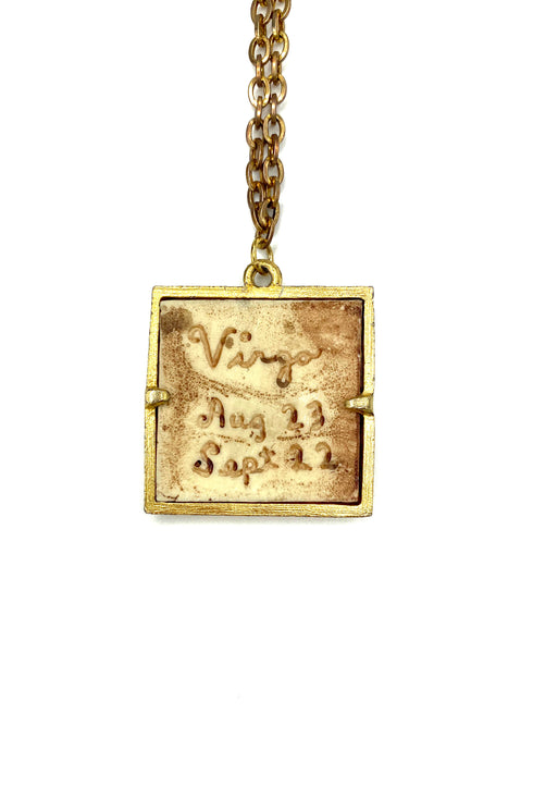 Vintage Necklace- Zodiac Tile Necklace