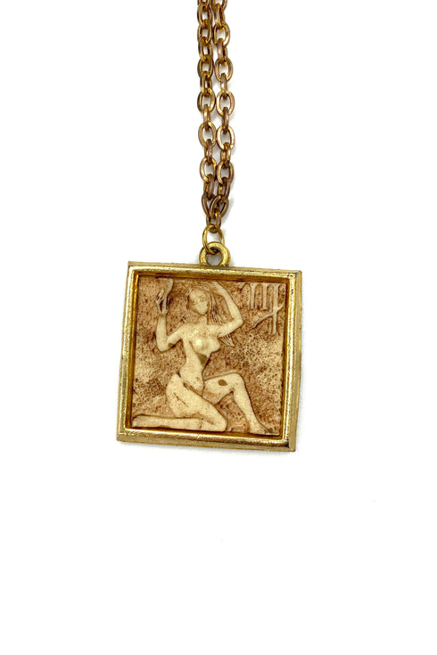 Vintage Necklace- Zodiac Tile Necklace