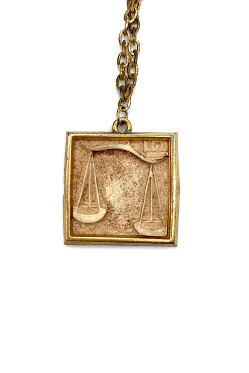 Vintage Necklace- Zodiac Tile Necklace
