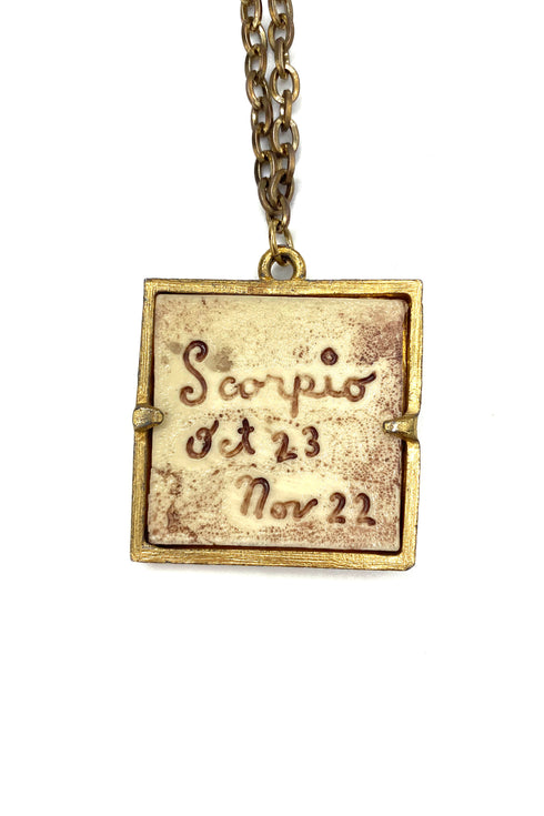 Vintage Necklace- Zodiac Tile Necklace