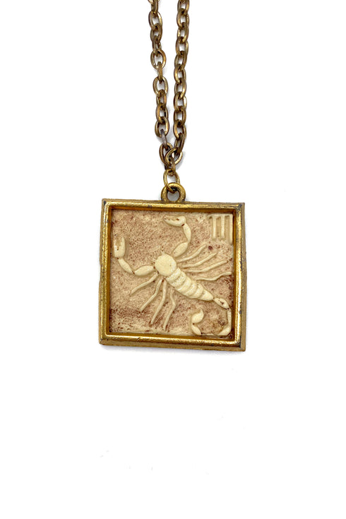 Vintage Necklace- Zodiac Tile Necklace