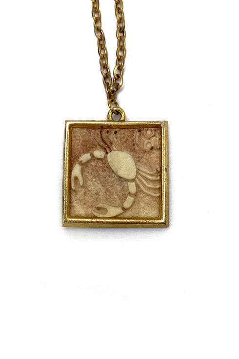 Vintage Necklace- Zodiac Tile Necklace