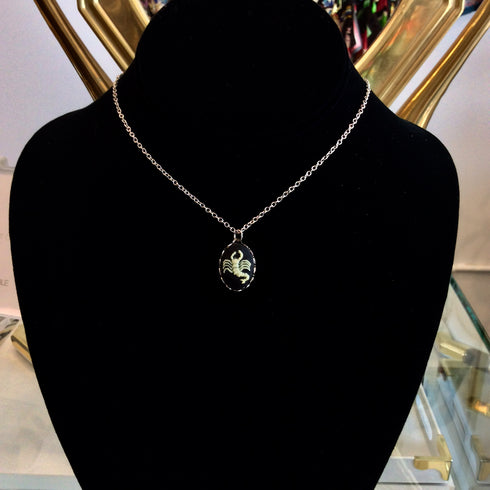 Vintage Necklace- Zodiac Sign Cameo 1970's