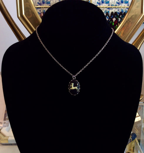 Vintage Necklace- Zodiac Sign Cameo 1970's