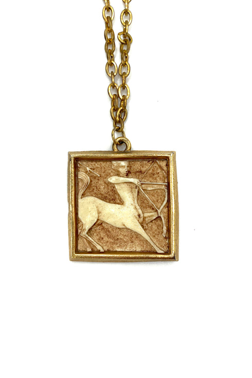 Vintage Necklace- Zodiac Tile Necklace