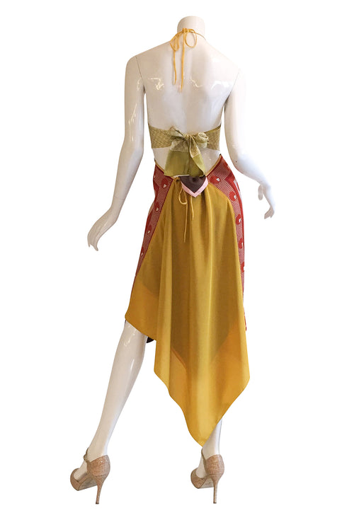 Vivian "Geometric Star" Reversible Vintage Scarf Dress