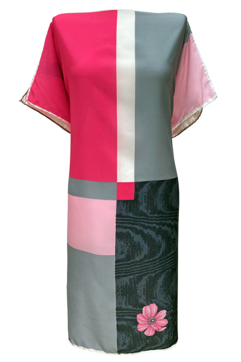 Amanda "Rose Feathers" Reversible Vintage Scarf Tunic