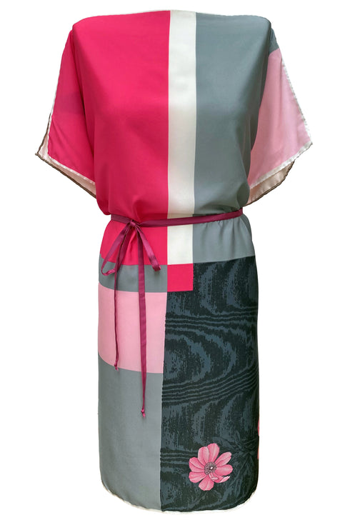 Amanda "Rose Feathers" Reversible Vintage Scarf Tunic